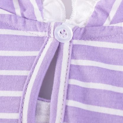 2-teiliges Set für Kleinkind : Lila gestreiftes Spitze und Hose - image 4
