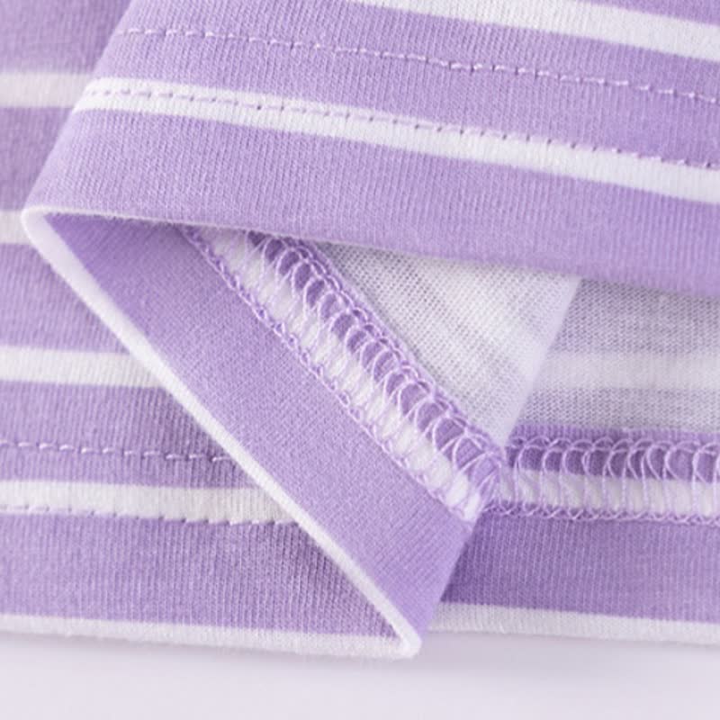 2-teiliges Set für Kleinkind : Lila gestreiftes Spitze und Hose - image 6