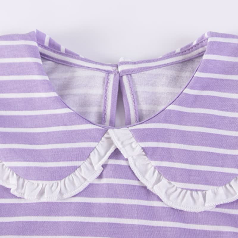 2-teiliges Set für Kleinkind : Lila gestreiftes Spitze und Hose - image 3