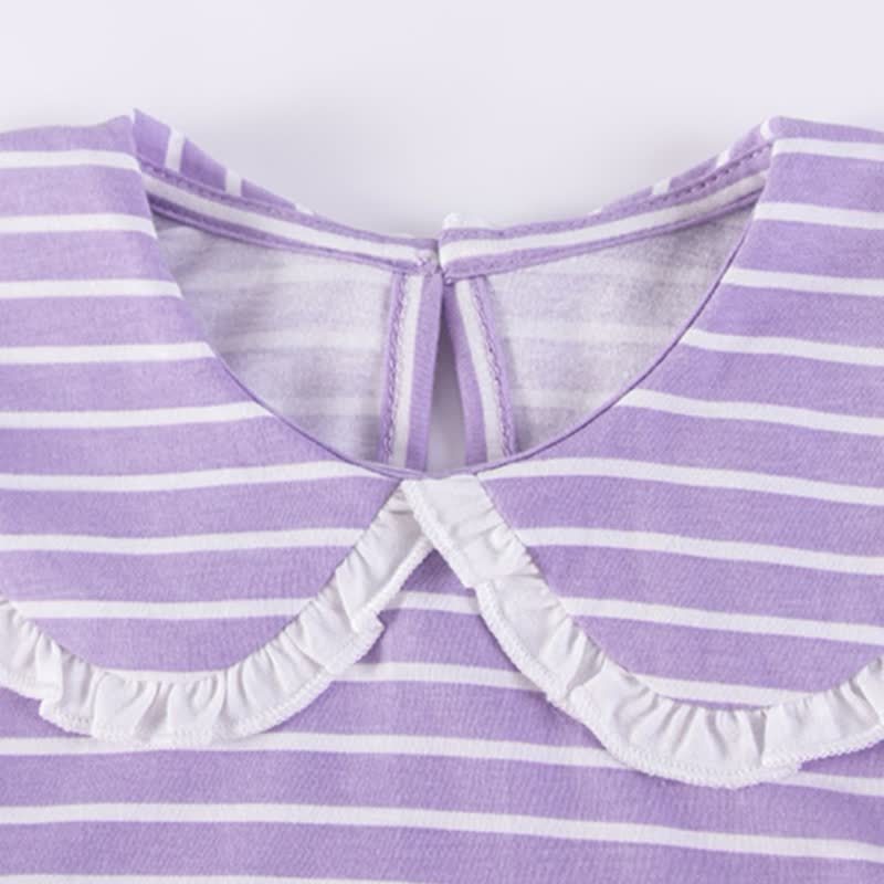 2-teiliges Set für Kleinkind : Lila gestreiftes Spitze und Hose - image 3