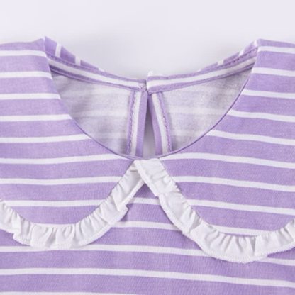 2-teiliges Set für Kleinkind : Lila gestreiftes Spitze und Hose - image 3