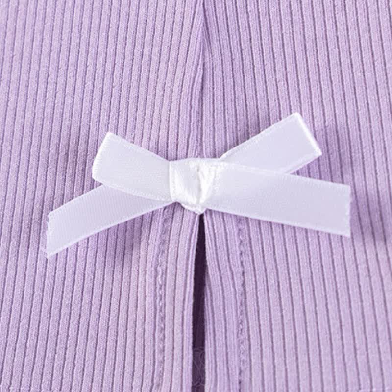 2-teiliges Set für Kleinkind : Lila gestreiftes Spitze und Hose - image 8