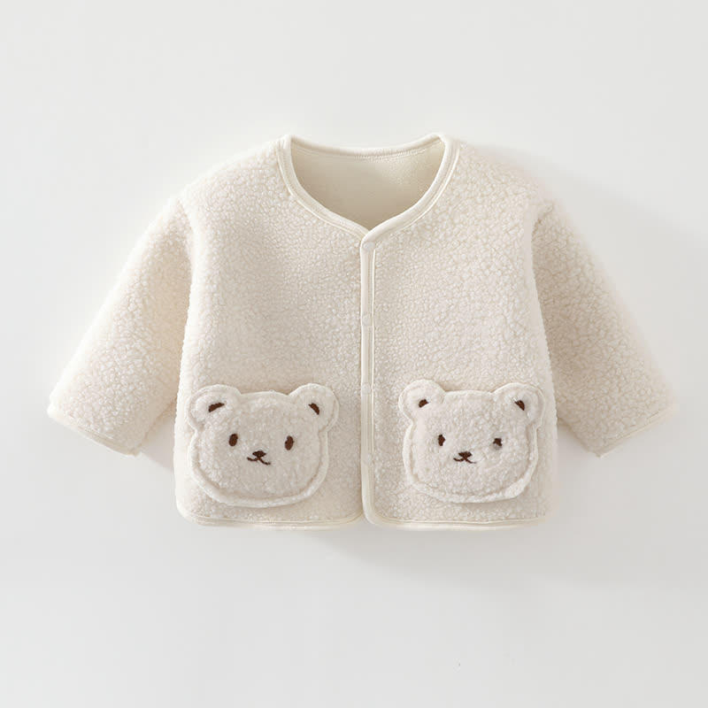 Baby Bär Pocket Vlies Oberbekleidung - Beige - 2-3J - image 2