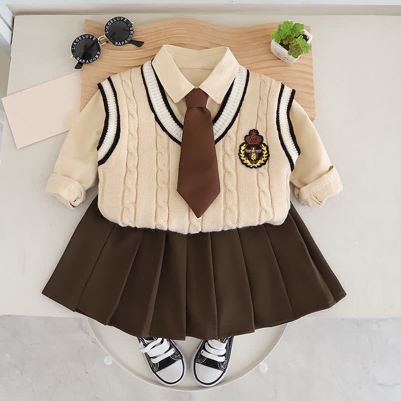 3-teiliges Set aus Baby -Hemd und Weste für Kleinkind - Beige Rock - 4-5J - image 3