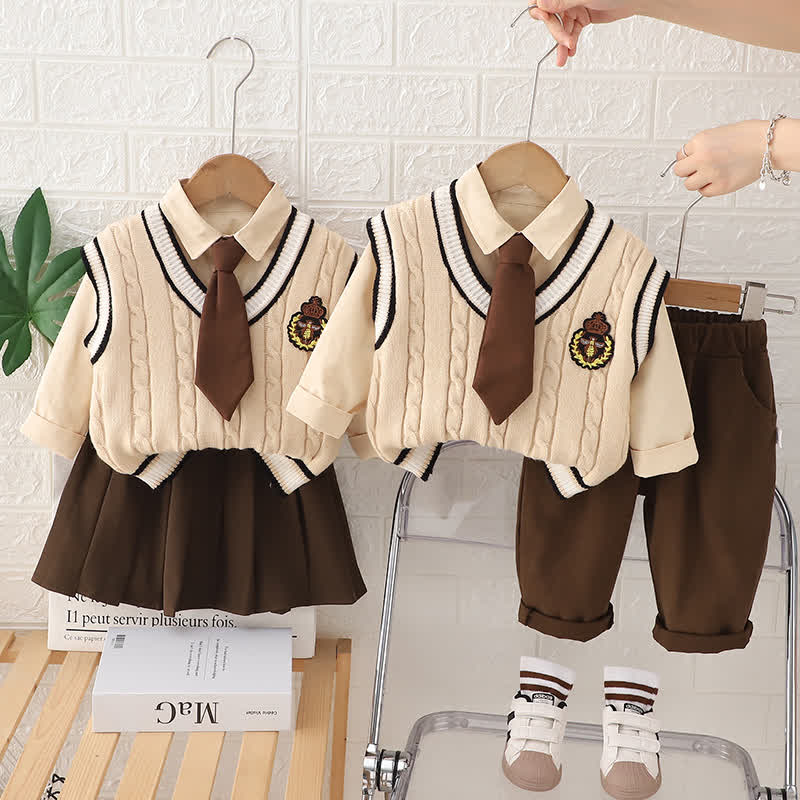 3-teiliges Set aus Baby -Hemd und Weste für Kleinkind - image 1