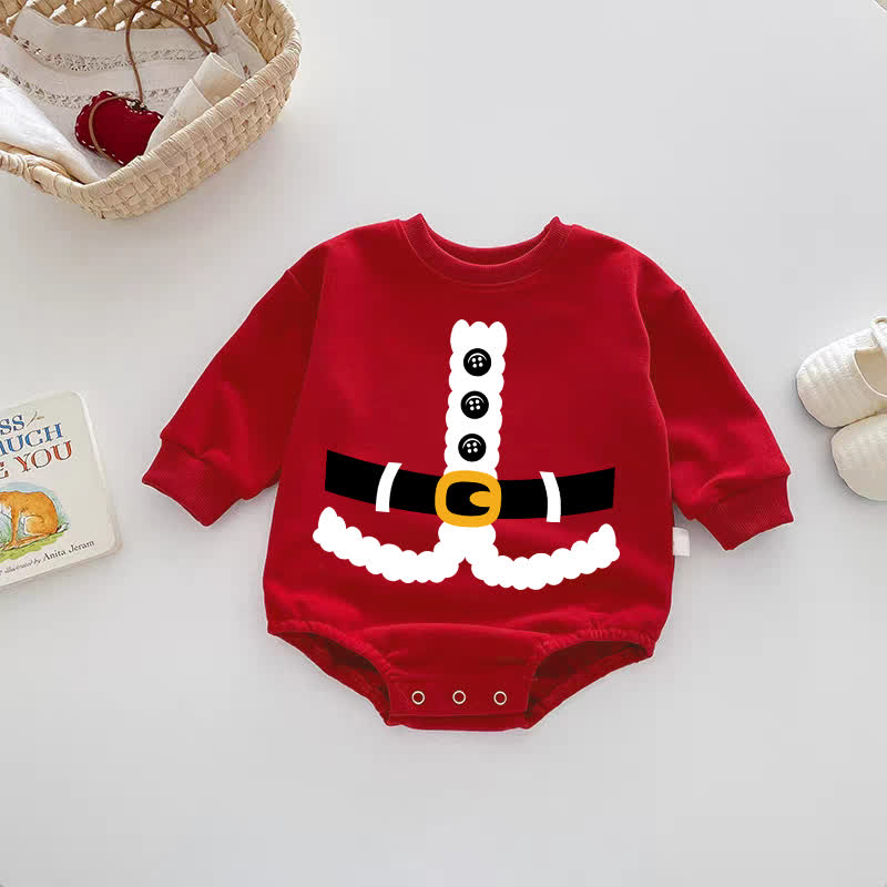 Roter Baby mit Weihnachtsmann - Print - Rot - 18-24M - image 1