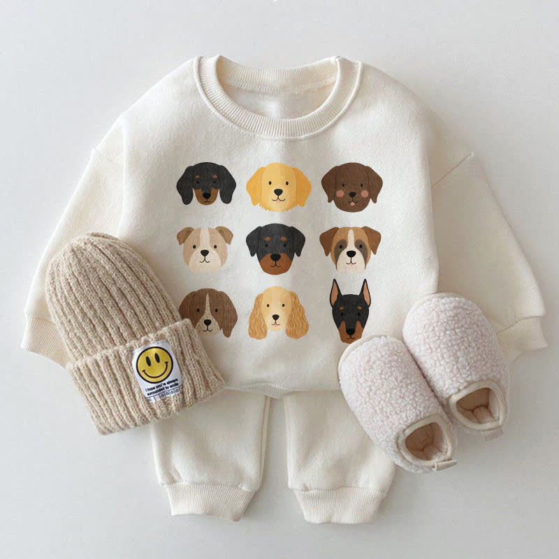 2-teiliges Set aus weißem Sweatshirt mit Baby - Weiß - 2-3J - image 1