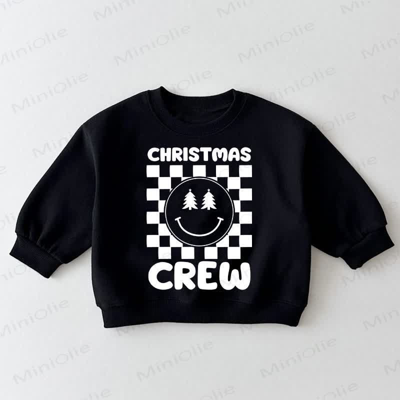  CHRISTMAS CREW Baby Kleinkind Smiley Schwarz Sweatshirt - Schwarz - 3-5J - image 1