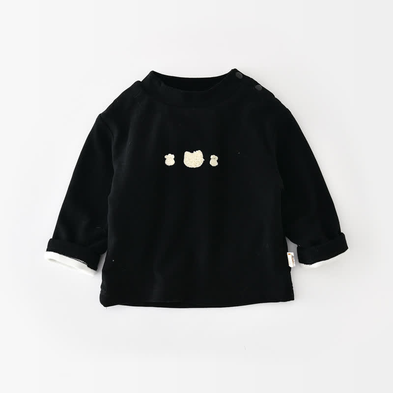 Baby Overalls mit Gesteppt und Sherpa-Besatz oder Schwarz Sweatshirt - Schwarz - 3-4J - image 3