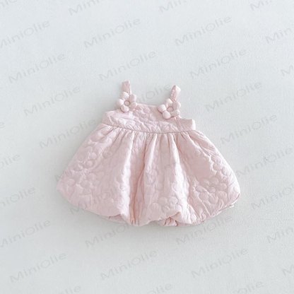 Gesteppt Blumen Kleid oder Pullover für Baby und Kleinkind - Rosa Kleid - 6-7J - image 4