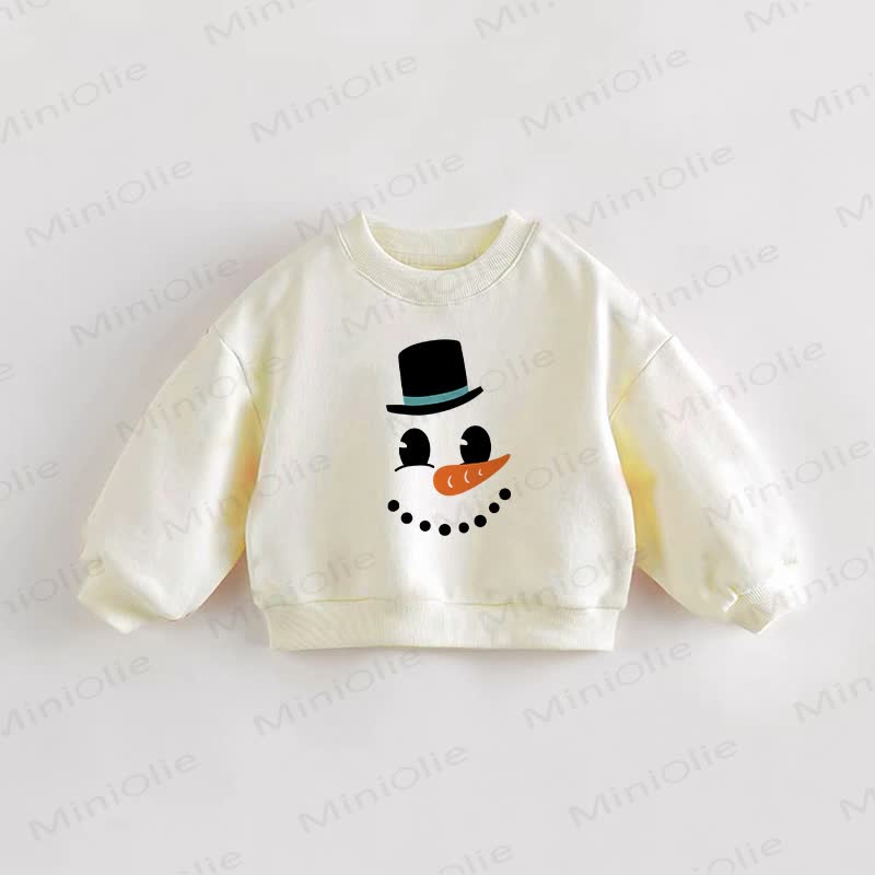 Baby Kleinkind Schneemann Creme Sweatshirt - Creme - 3-5J - image 1