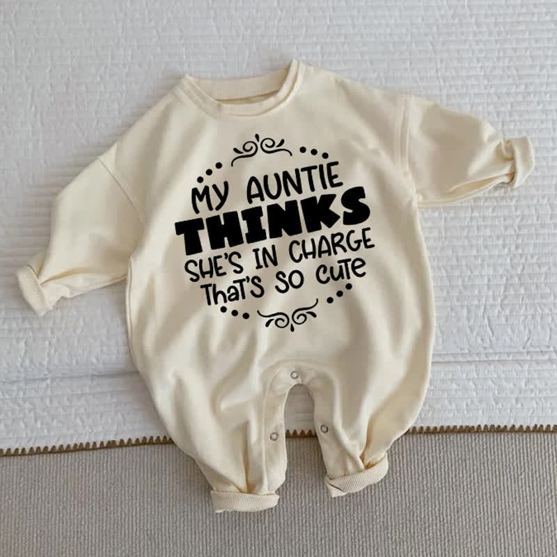 MY AUNTIE glaubt, sie hätte das Sagen – wie CUTE! Baby Strampler in Beige - Beige - 2-3J - image 1
