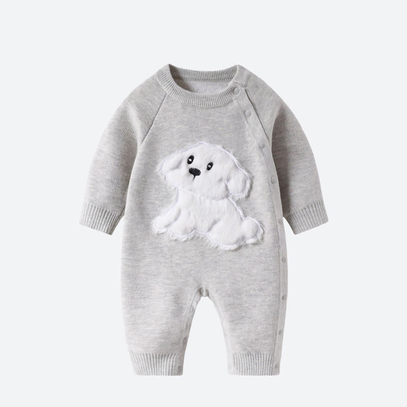 Stricken für Baby mit Welpenmotiv - Grau - 2-3J - image 1