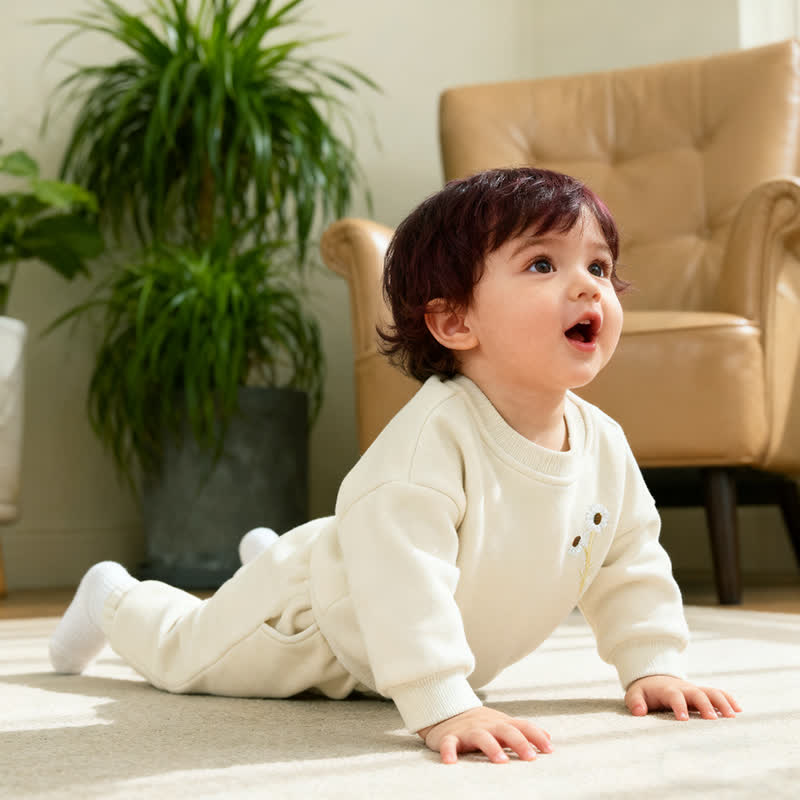Kuscheliges Vlies Sweatshirt und Jogginghose für Baby und Kleinkind , 2-teiliges Set - image 1