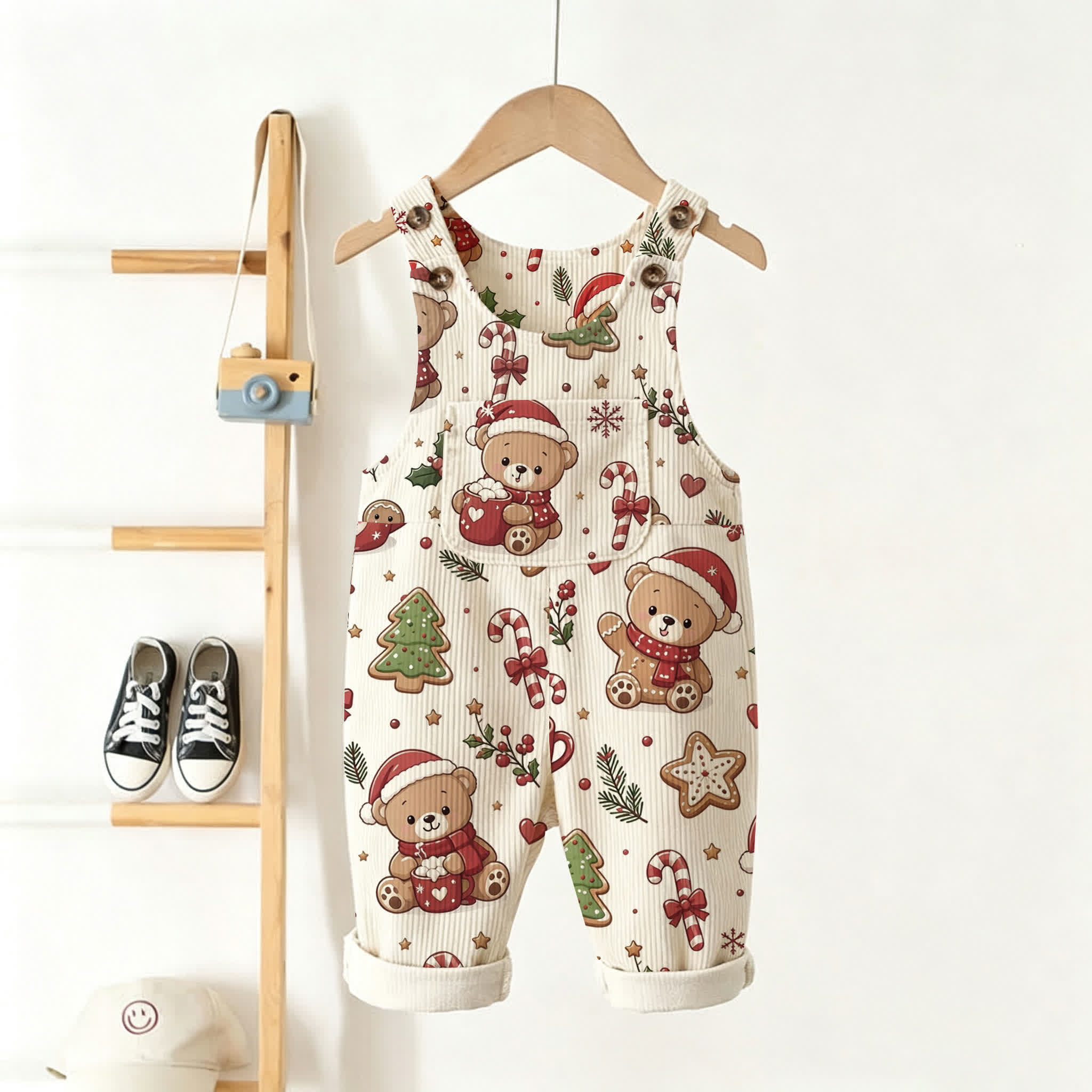 Overalls aus Cord mit Weihnachten für Baby und Kleinkind - Beige - 3-5J - image 1