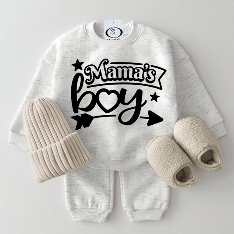 MAMA'S BOY Baby Sweatshirt - Set in Hellgrau, 2-teilig - Hellgrau - 2-3J - image 1