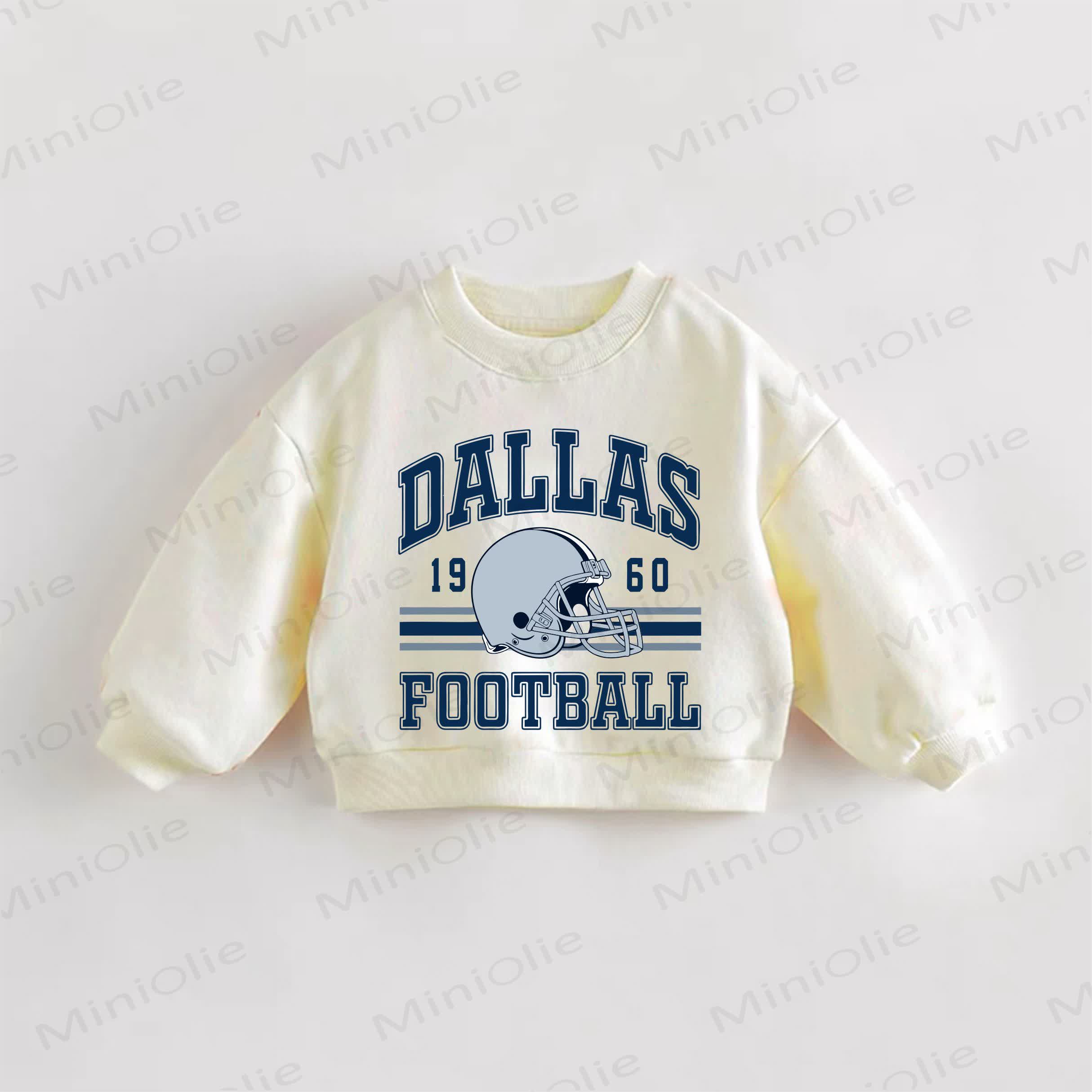 DALLAS FOOTBALL Baby Kleinkind Footballhelm Creme Sweatshirt - Creme - 3-5J - image 1