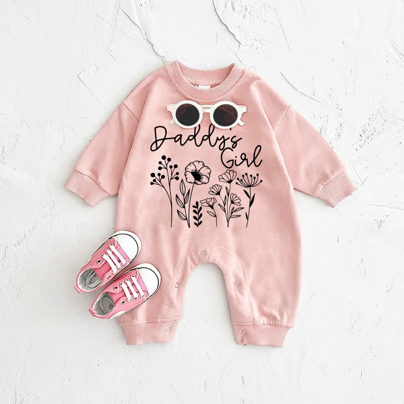 DADDY'S GIRL Baby Strampler mit Blume , Rosa - Rosa - 2-3J - image 1