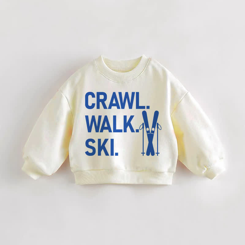 CRAWL. WALK. SKI. Kleinkind Baby Kleinkind- Sweatshirt - Creme - 3-5J - image 1