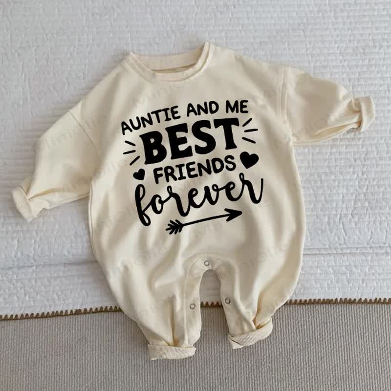 AUNTIE AND ME BEST FRIENDS FOREVER – Baby Kleinkind mit Herz , Strampler - Beige - 2-3J - image 1