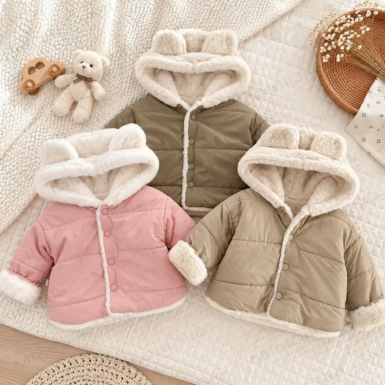 Baby Kleinkind Vlies mit Ohren - image 1