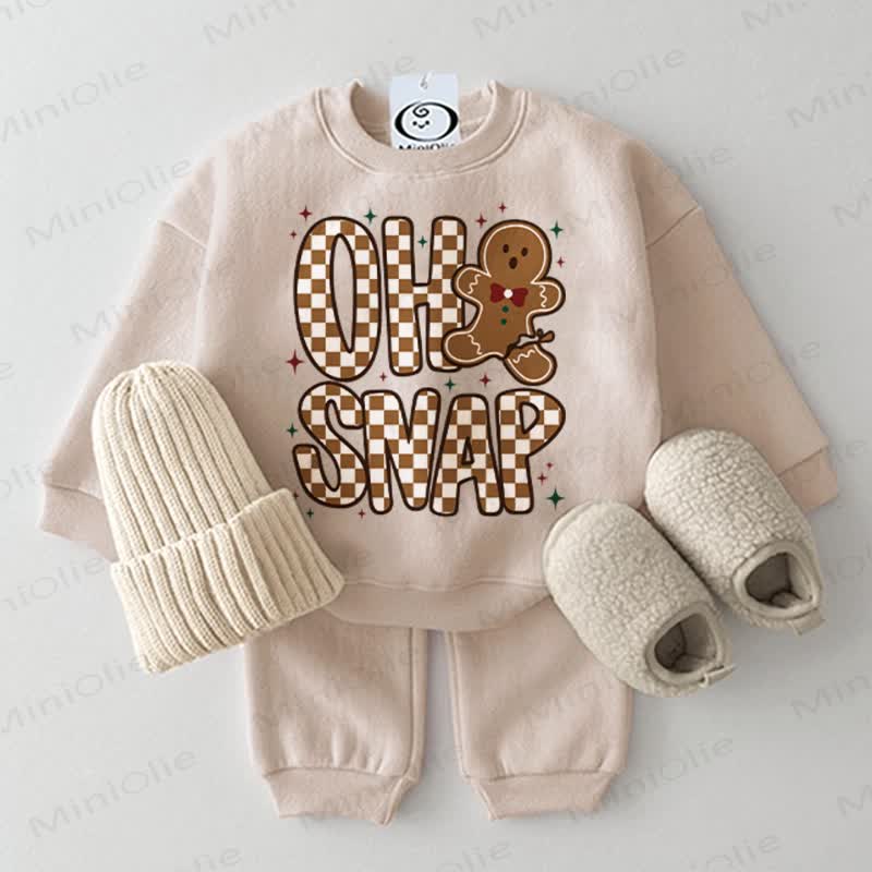 OH SNAP Baby Lebkuchen- Sweatshirt 2-teiliges Set - Beige - 2-3J - image 1