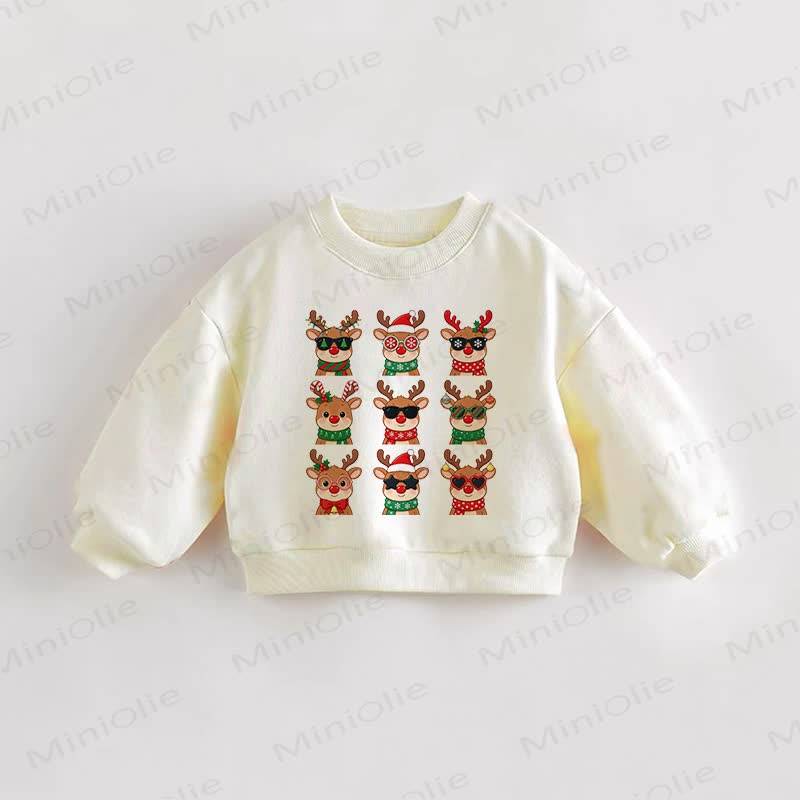 Baby Kleinkind Weihnachten Hirsch-Creme Sweatshirt - Creme - 3-5J - image 1