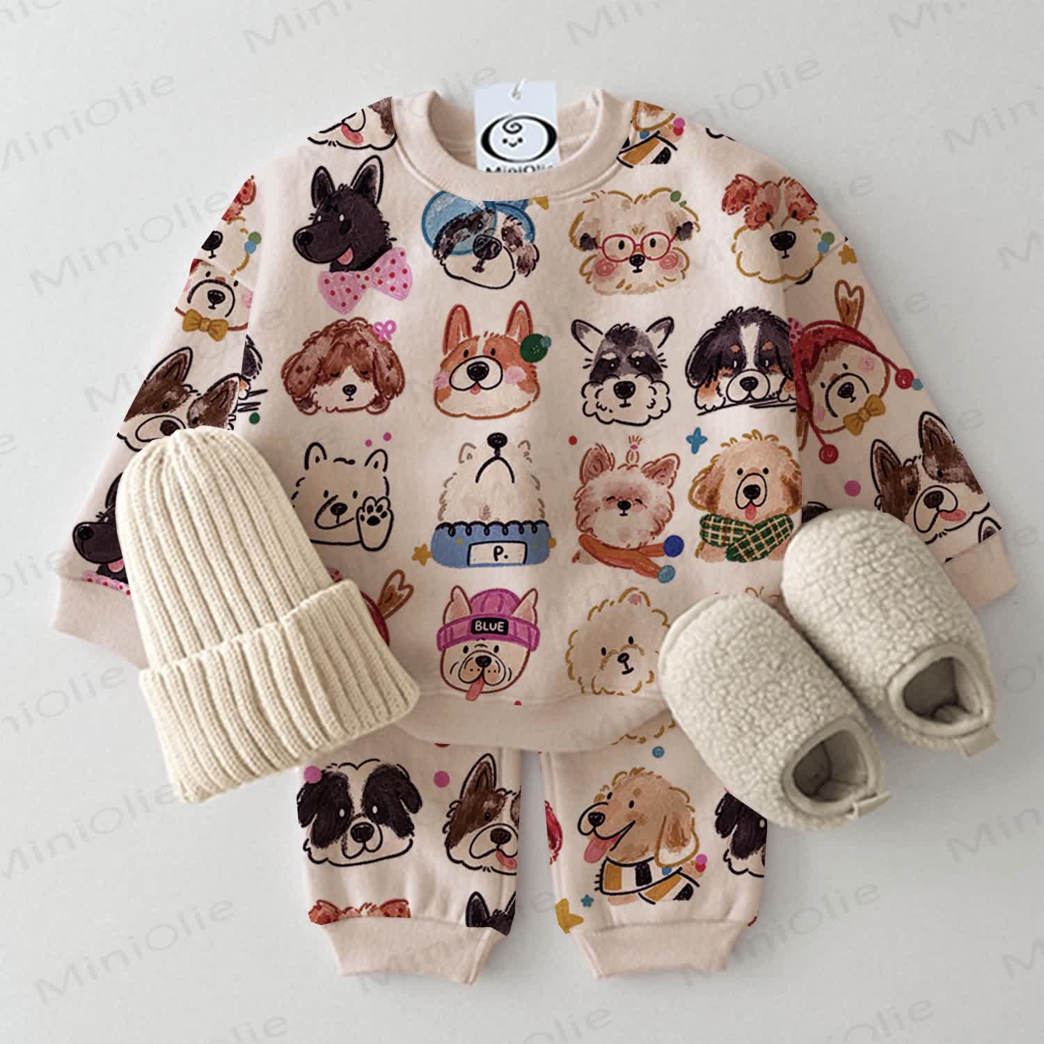2-teiliges Set mit Baby -Print - Beige - 2-3J - image 1