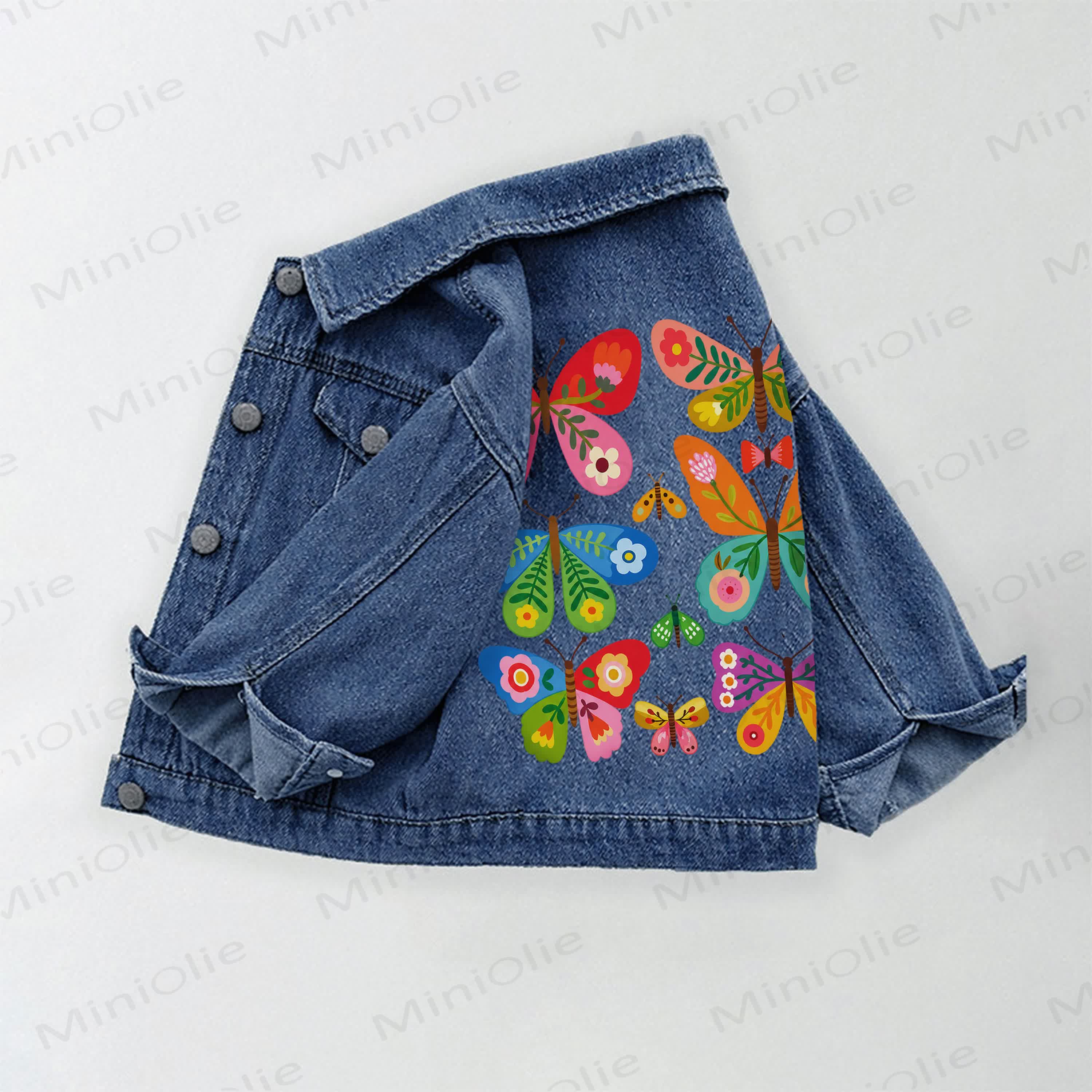 Denim Jeansjacke mit Bunt für Kleinkind - Blau - 10-11J - image 1