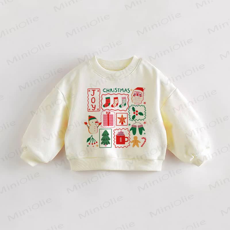 CHRISTMAS JOY Baby Kleinkind Creme Sweatshirt - Creme - 3-5J - image 1