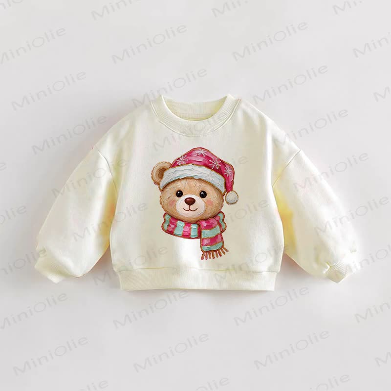 Baby Kleinkind Bär Creme Sweatshirt - Creme - 3-5J - image 1