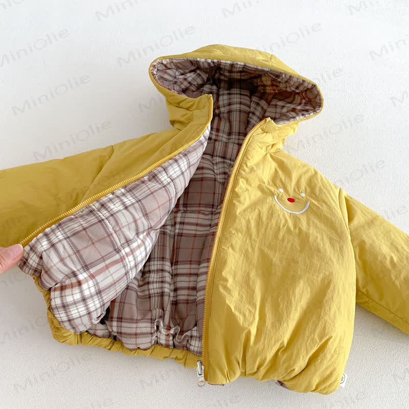 Baby Kleinkind Kapuzenjacke mit Smiley Motiv und Reißverschluss - image 5