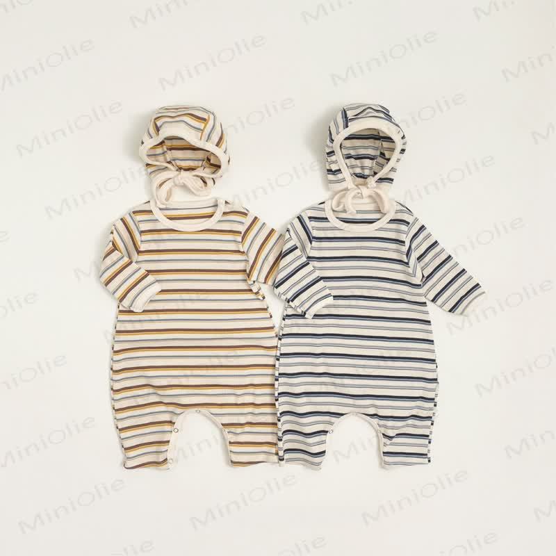 Streifen Baby Strampler mit passender Mütze oder Strampler oder Mütze - image 9