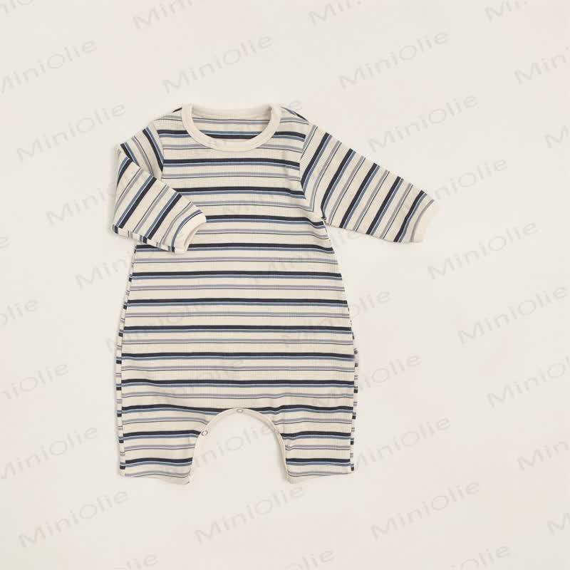 Streifen Baby Strampler mit passender Mütze oder Strampler oder Mütze - Grauer Strampler - 18-24M - image 5