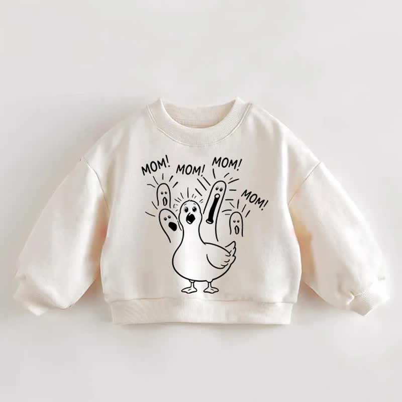 Mama! Baby Kleinkind - Sweatshirt mit Entenmuster in Creme - Creme - 3-5J - image 1