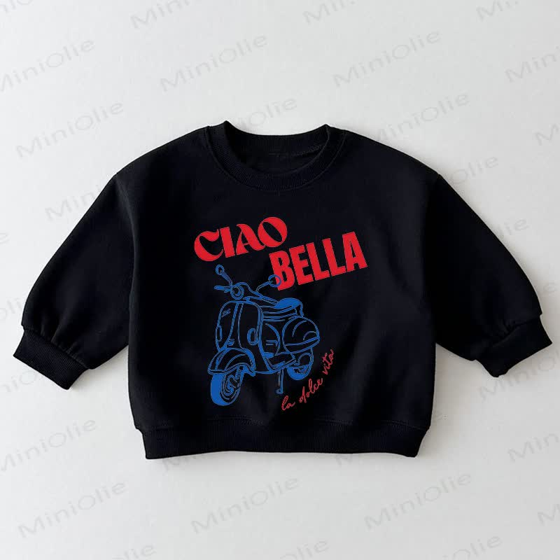 CIAO BELLA Baby Kleinkind Motorrad Schwarz Sweatshirt - Schwarz - 3-5J - image 1