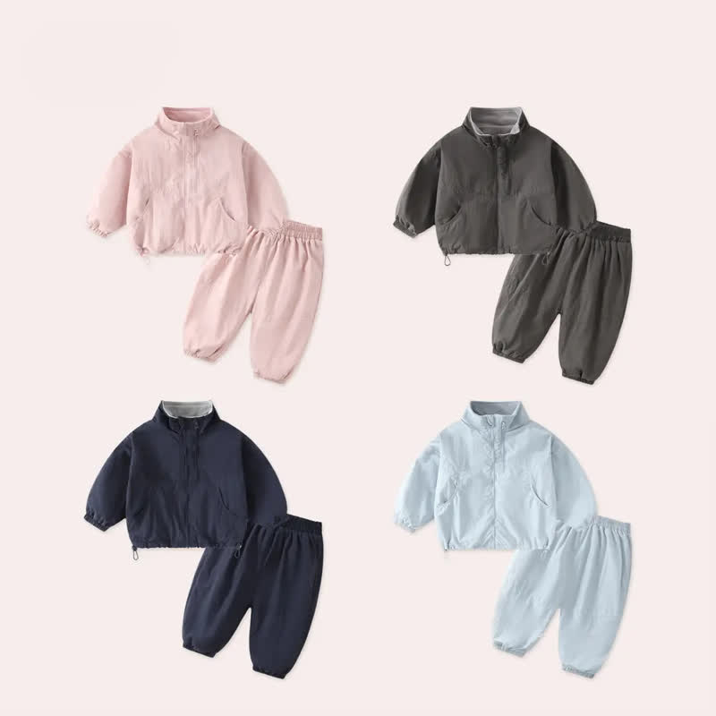Vlies Set für Kleinkind , winddicht, mit Doppelreißverschluss, bestehend aus Jacke und Hose - image 1