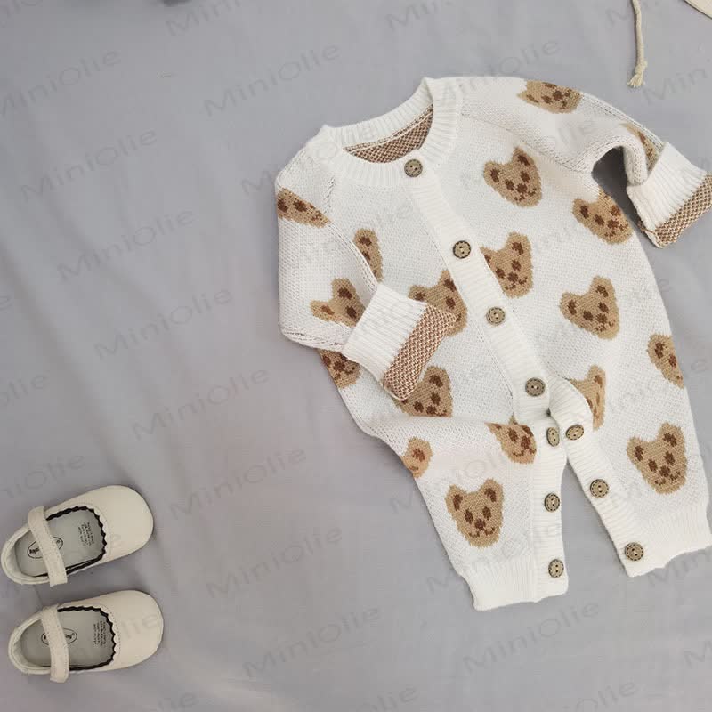 Strampler mit Baby -Print und Knopfleiste - Beige - 18-24M - image 2