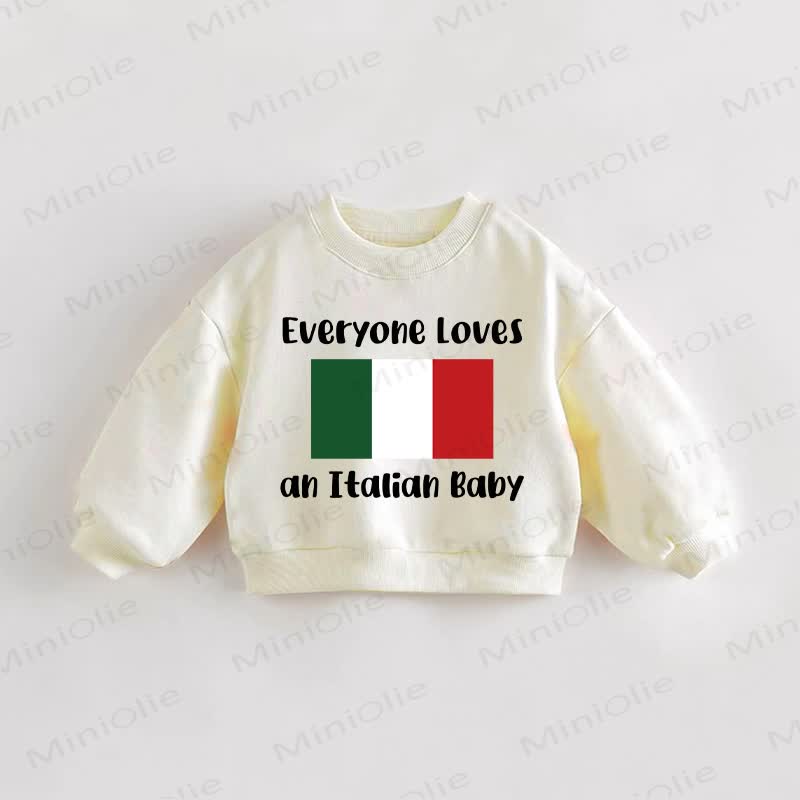 EVERYONE LOVES AN ITALIAN BABY – Baby Kleinkind - Sweatshirt in Creme - Creme - 3-5J - image 1