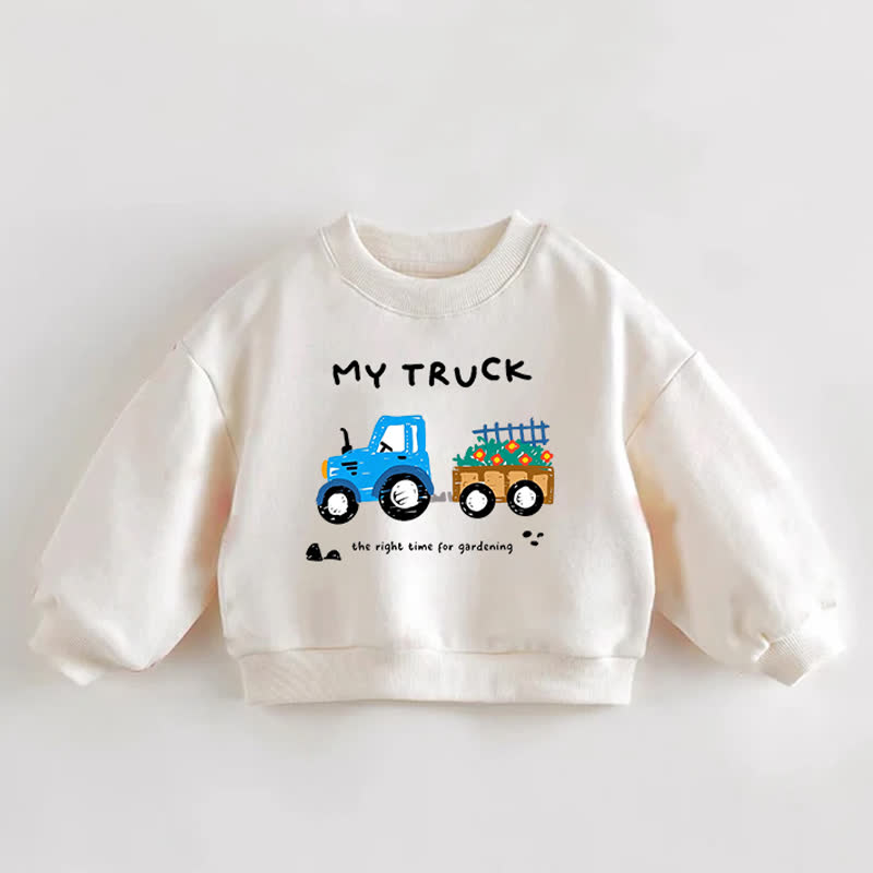 MY TRUCK Baby Kleinkind Auto Print Creme Sweatshirt - Creme - 3-5J - image 1