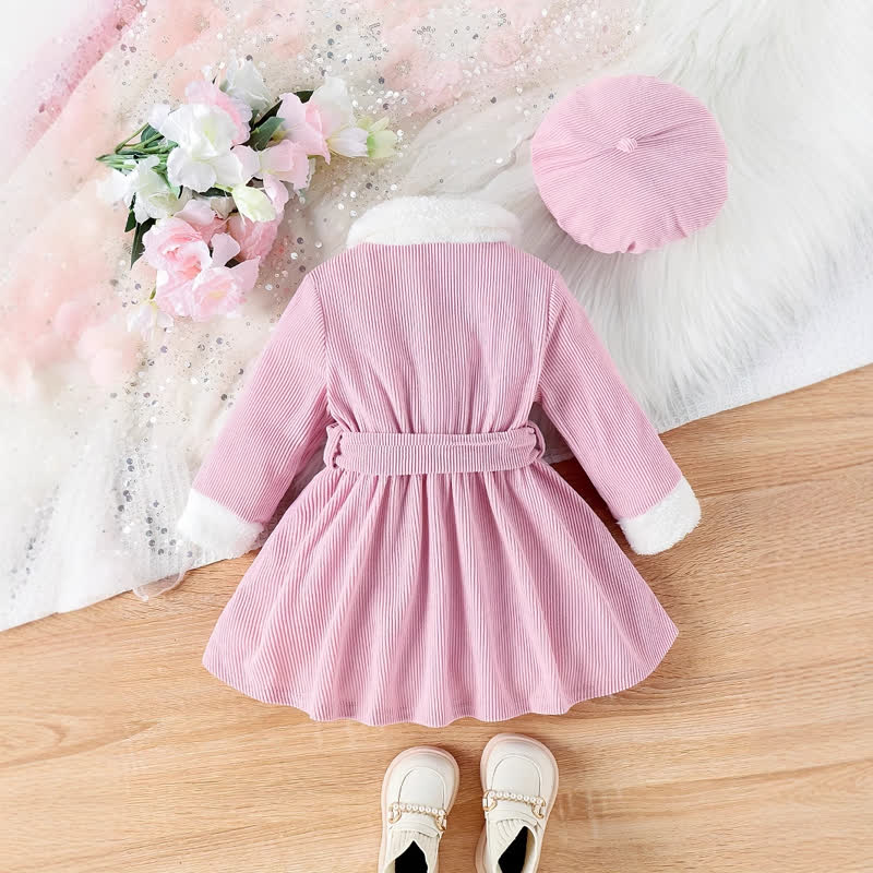 Rosa Kleid mit Schleife und Hut für Baby - image 2