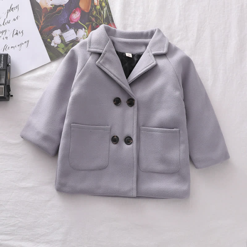 Vintage-Doppelreiher-Jacke für Kleinkind - Grau - 6-7J - image 2