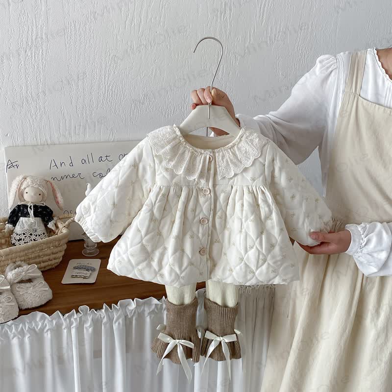 Baby Mädchen Schleife aus Vlies mit Beige - image 1