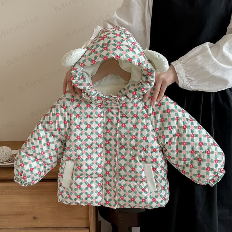 Fleecejacke mit Vlies und Kapuze für Kleinkind - Rot - 6-7J - image 2