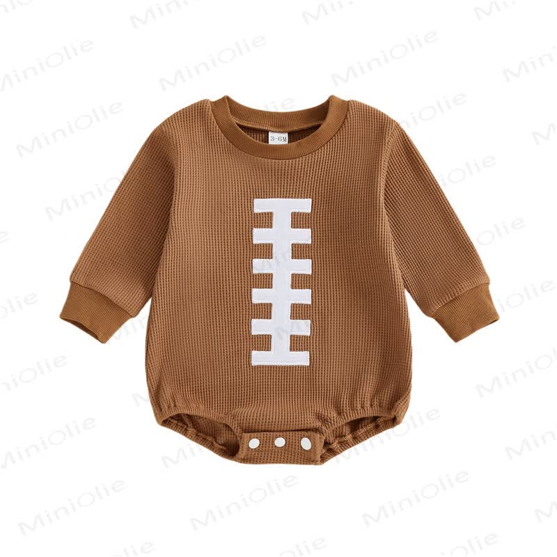 Baby Jungen-Langarmbody mit Waffel Bodysuit - Braun - 12-18M - image 2