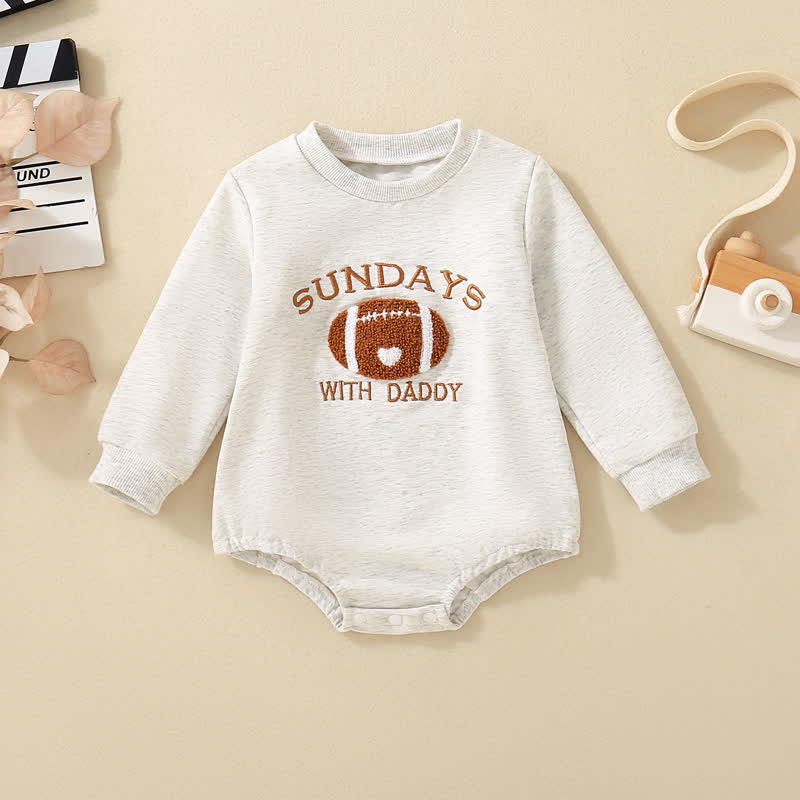 SUNDAYS WITH DADDY Baby -Fußball- Bodysuit - Grau - 12-18M - image 2