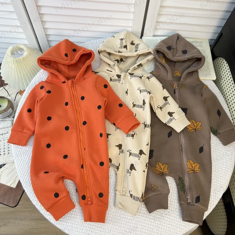 Vlies Strampler mit Kapuze für Baby und Kleinkind - image 1