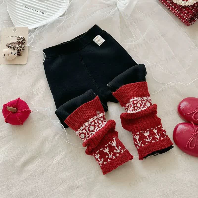 Vlies Gamaschen für Kleinkind mit Weihnachten , Winter - Schwarz - 8-9J - image 2
