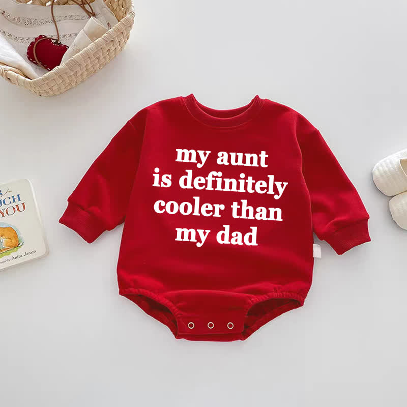 MY AUNT IS DEFINITELY COOLER THAN MY DAD Baby Bodysuit in Rot - Rot - 18-24M - image 1