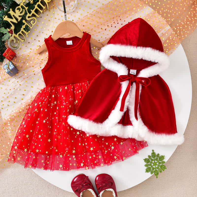 Weihnachten Kleid - Set für Kleinkind - Rot - 4-5J - image 1